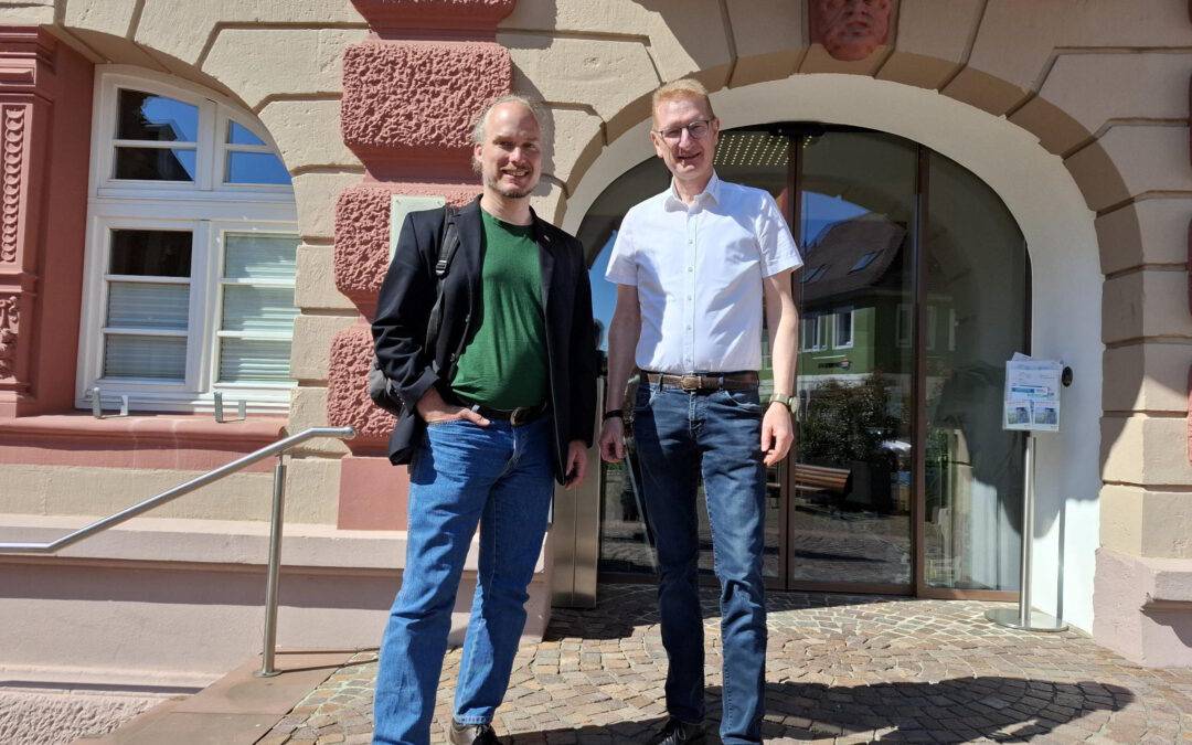 Rüdiger Tonojan zu Besuch beim Bürgermeister in Herbolzheim