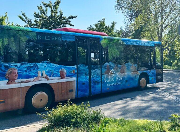 Neuer Vita Classica-Bus wirbt mit Wasserdesign