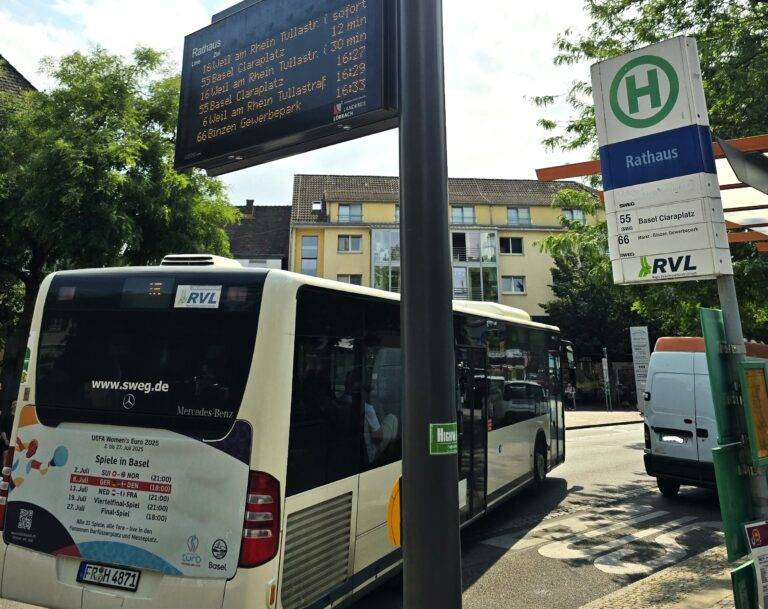 Sanierung der Bushaltestelle Rathaus in Weil am Rhein