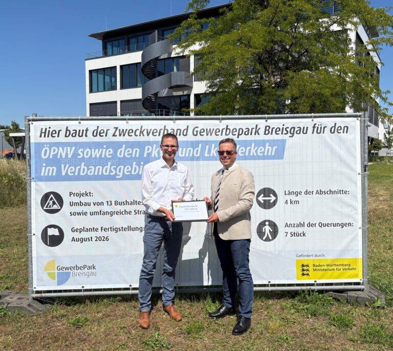 Gewerbepark Breisgau: 763.000 Euro für barrierefreie Haltestellen