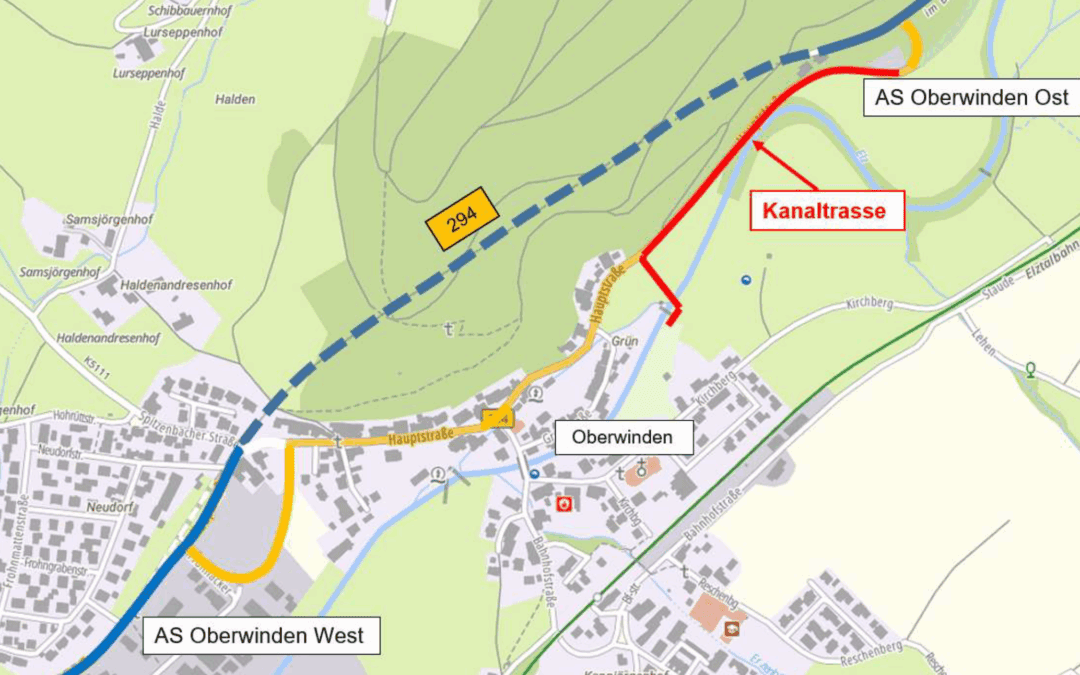 B294: Anschluss Oberwinden-Ost ab 1. September gesperrt