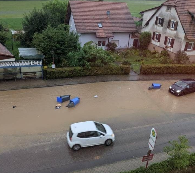 Sexau: Unwetter-Bilanz, 42 Feuerwehreinsätze nach Starkregen