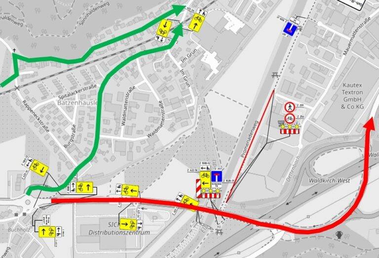 Promenadenweg in Waldkirch bis 2. Oktober gesperrt