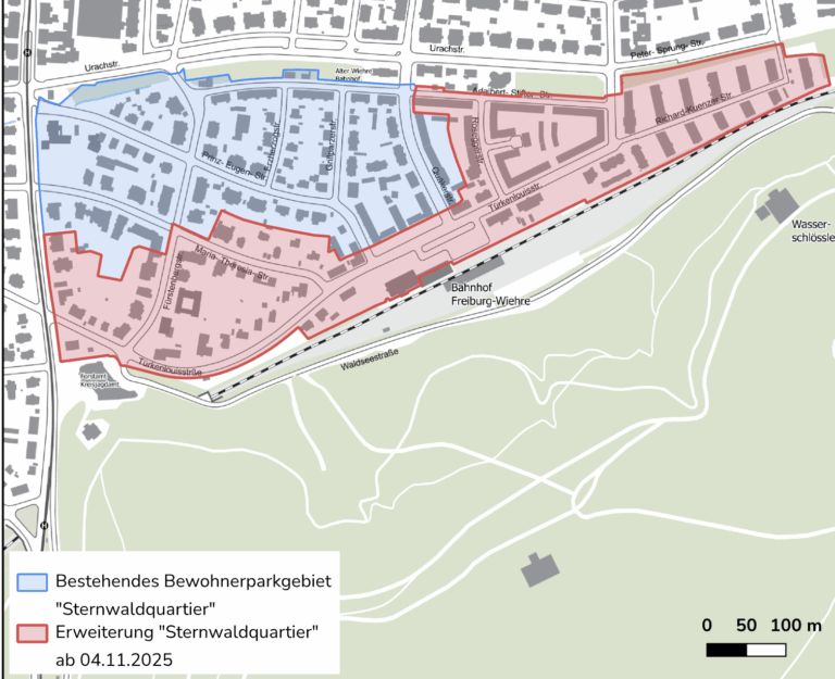 Freiburg: Ausweitung vom Anwohnerparken in Brühl und Wiehre