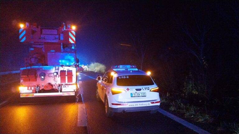 Fünf Verletzte bei Unfall auf B3 zwischen Schallstadt & Freiburg
