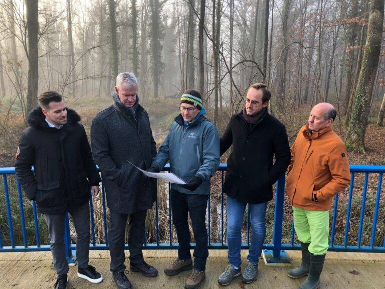 Schlutentest im Hochwasserrückhalteraum Breisach gestartet