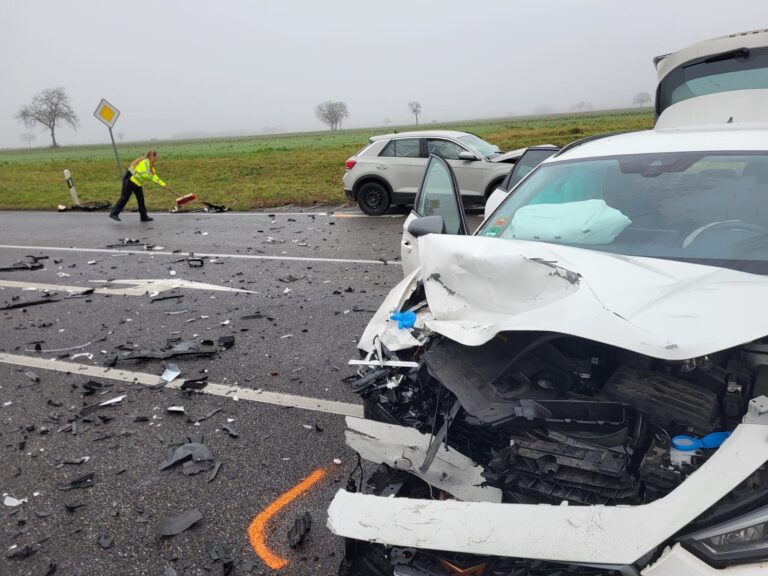 Sechs Verletzte bei Verkehrsunfall auf L104 bei Breisach