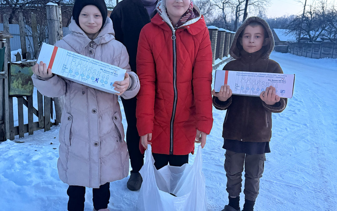 8.046 Weihnachtspäckchen aus Freiburg für die Ukraine