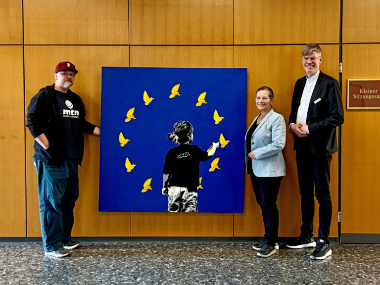 Neues Streetart-Kunstwerk in Weil am Rhein im Rathaus