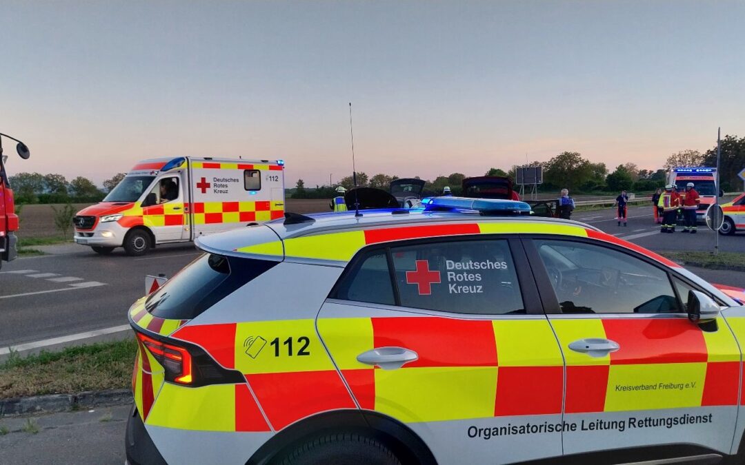 Fünf Verletzte bei Unfall zwischen Breisach und Ihringen