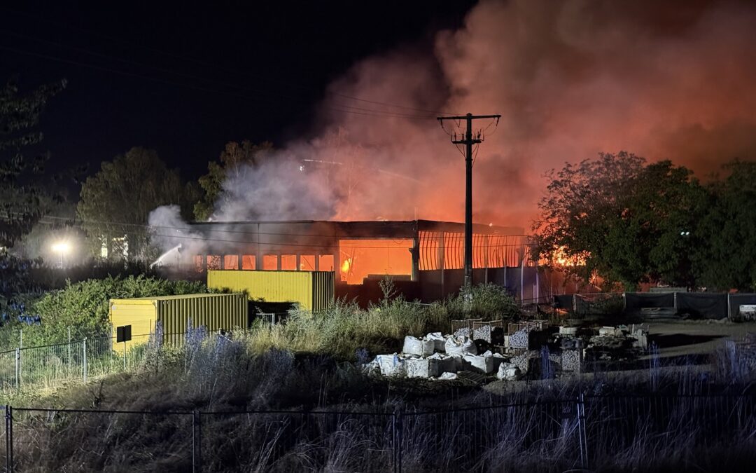 Brand einer Lagerhalle in Riegel am Kaiserstuhl