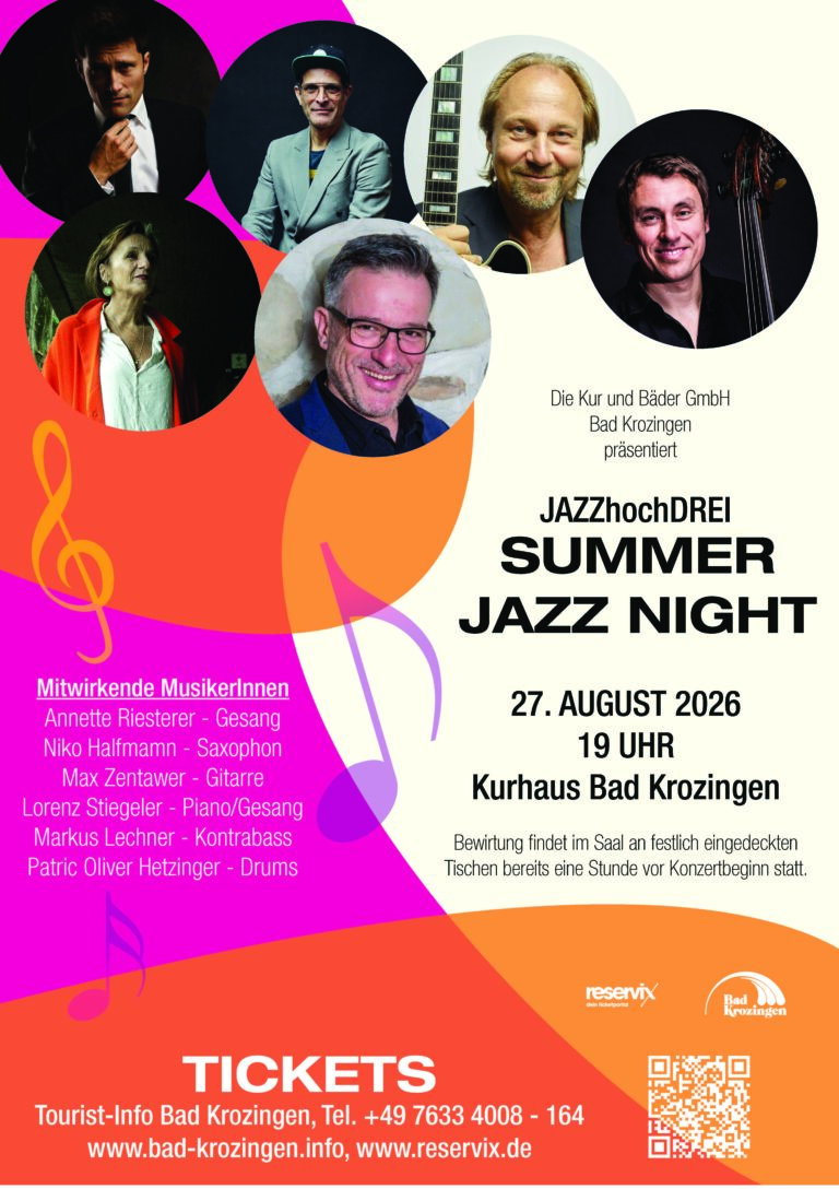 Bad Krozingen: 6 Musiker bei Summer Jazz Night am 27. August