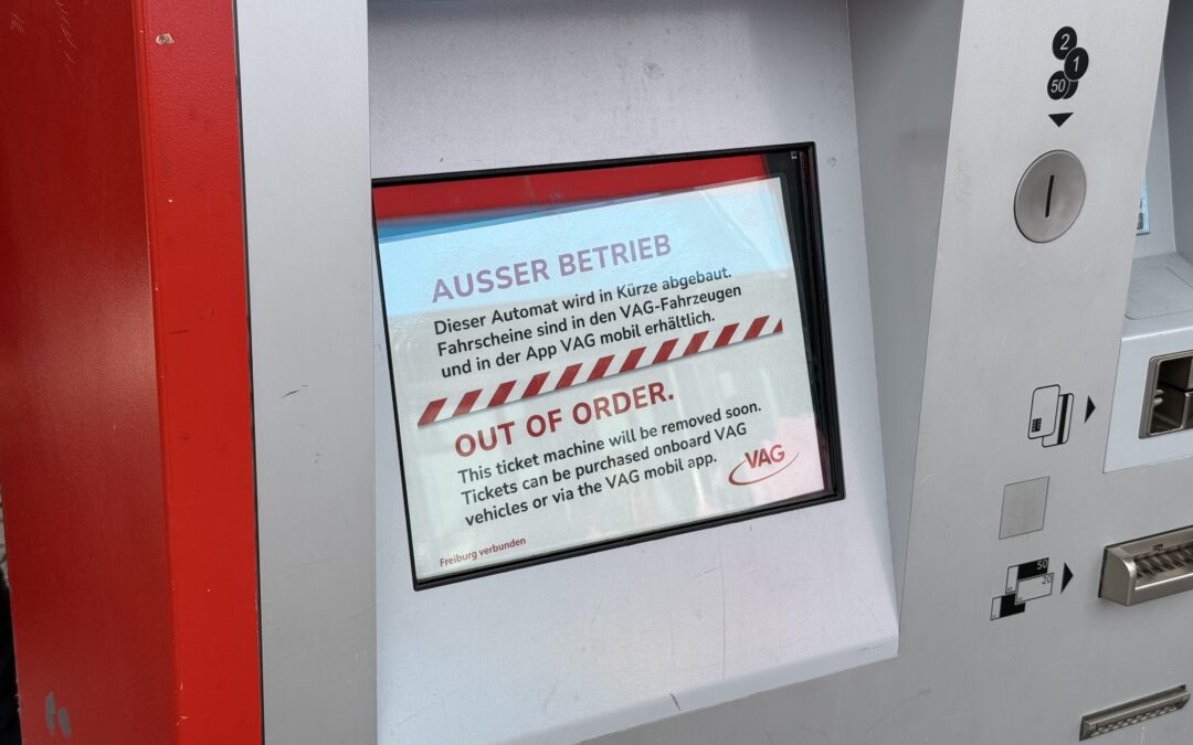 Freiburg: VAG baut alle Fahrkartenautomaten an Haltestellen ab
