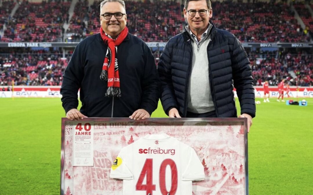 SC Freiburg und Sparkasse feiern 40 Jahre Partnerschaft